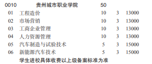 2022贵州城市职业学院分类考试招生学费多少钱一年-各专业收费标准