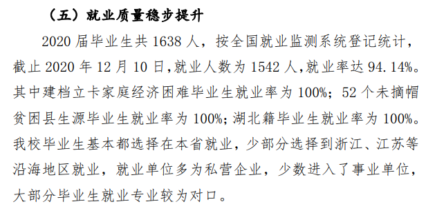 泉州职业技术大学就业率及就业前景怎么样（来源2023年高等职业教育质量年度报告）